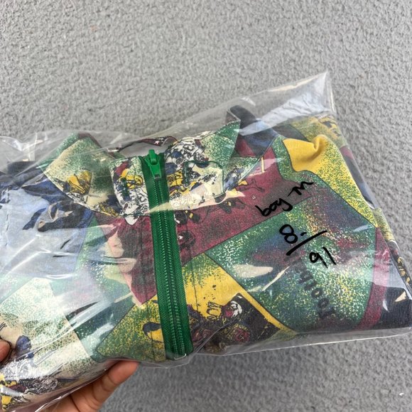 Vintage 1980s Youth Boy BYO Byo Boy American football all over print shirt Mediu - Picture 9 of 9